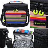 Lonchera Térmica Quechua Q-1303 Negra con Tirante Ajustable y Asa de Mano