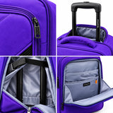 Maleta Quechua Q-1001 Morada con Ruedas y Asa de Mano