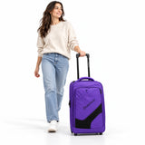 Maleta Quechua Q-1001 Morada con Ruedas y Asa de Mano