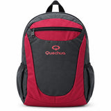 Mochila Quechua QC-14212 Guinda/Verde con Bolsillos Laterales y Divisiones Internas