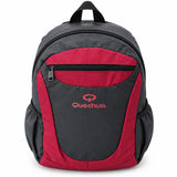 Mochila Quechua QC-14212 Guinda/Verde con Bolsillos Laterales y Divisiones Internas