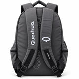 Mochila Quechua QC-14212 Guinda/Verde con Bolsillos Laterales y Divisiones Internas