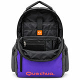 Mochila Quechua QC-14214 Lila/Guinda con Bolsillos Laterales y Doble Compartimiento