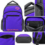 Mochila Quechua QC-14214 Lila/Guinda con Bolsillos Laterales y Doble Compartimiento