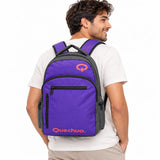 Mochila Quechua QC-14214 Lila/Guinda con Bolsillos Laterales y Doble Compartimiento