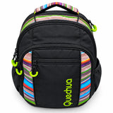 Mochila Quechua Q-1301 Negra con Verde para Laptop y Botellas Laterales