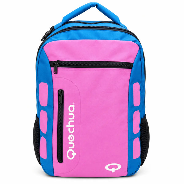 Mochila Quechua Turquesa con Rosado QC-14210 para Laptop y Tablet