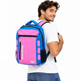 Mochila Quechua Turquesa con Rosado QC-14210 para Laptop y Tablet