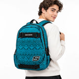 Mochila Skechers Daypack 74203.39 Azul con Doble Compartimiento
