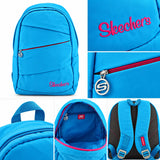 Mochila Skechers Nylon Celeste 70602.39 con Doble Compartimiento