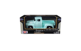 Pickup Ford F-100 1955 Verde Claro Escala 1:24 Motormax MM-79341AC