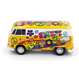 Auto Volkswagen Delivery Van Flower Power Escala 1:24 Motormax MM-79575