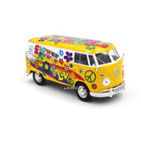 Auto Volkswagen Delivery Van Flower Power Escala 1:24 Motormax MM-79575