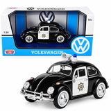 AUTO VOLKSWAGEN CLASSIC BEETLE POLICE 1966 1:24  MM-79578