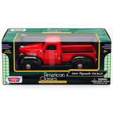 Camioneta Escala 1:24 Plymouth Pickup 1941 Roja y Negra | Motor Max MM-73278AC