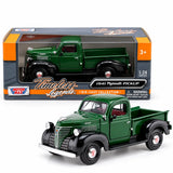 Camioneta Escala 1:24 Plymouth Pickup 1941 Roja y Negra | Motor Max MM-73278AC