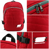 Mochila Skechers Air Force Roja 72301.35 con Divisiones Internas