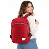 Mochila Skechers Air Force Roja 72301.35 con Divisiones Internas