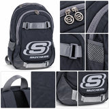 Mochila Skechers Polyester Plomo 70404.22 con Porta Laptop