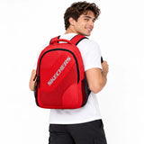 Mochila Skechers Polyester Roja 70206.35 con Bolsillos Laterales