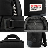 Mochila Skechers Polyets Negra 74701.06 con Compartimiento Interno