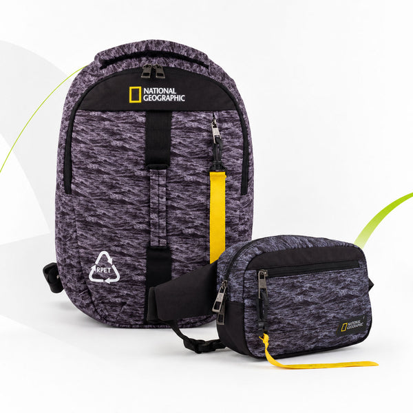 Pack Día del Padre National Geographic | Mochila Sea Waves N15782.98SE + Canguro Reciclado N15781.98