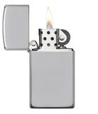 ENCENDEDOR ZIPPO SLIM PLATEADO BRILLANTE 1610