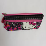 ESTUCHE HELLO KITTY POLYESTER rosado negro 88-H112-A6703 SANRIO