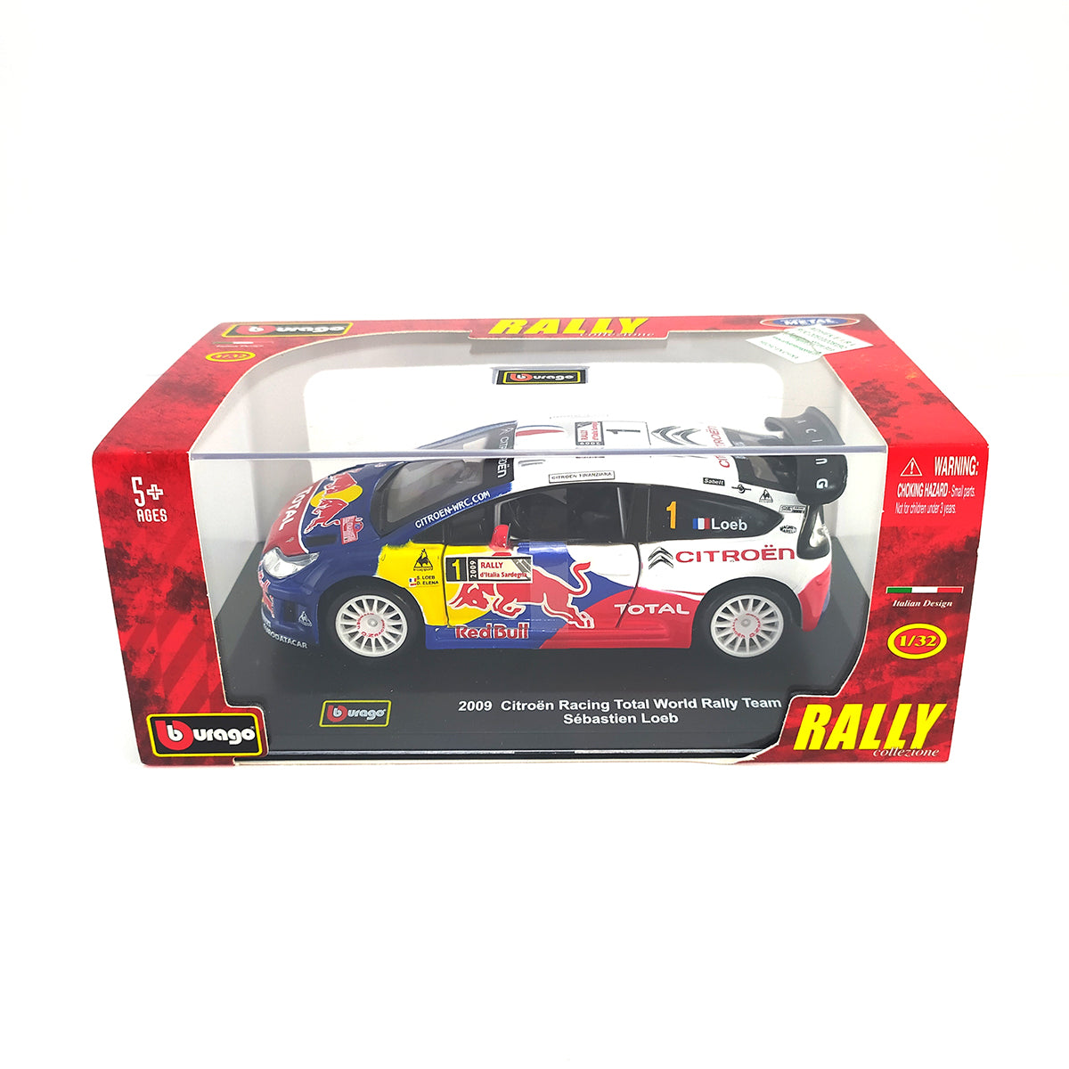 Modellino auto completo di custodia mod Citroen Total World Rally Team  Sebastien Loeb 2012 in scala