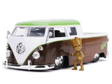 AUTO 1:24 VOLKSWAGEN BUS PICKUP Y GROOT 1963 31202 JADA