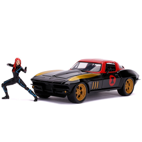 Auto  Chevy Corvette 1966 | Black Widow | Escala 1:24 | Jada Toys | JT-31749