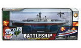 BUQUE BATTLESHIP - 9" DIE CAST-BATTLEZONE MOTORMAX MM-76786