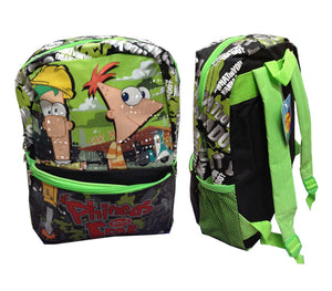 MOCHILA PHINEAS AND FERB verd azul 901-PF3847 DISNEY