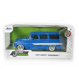 AUTO CHEVY SUBURBAN 1957 AZUL ESCALA 1:24 JADA JT-97190