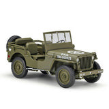 AUTO JEEP WILLYS CONVERTIBLE 1941 1:18 VERDE MILITAR WELLY WL-18055W
