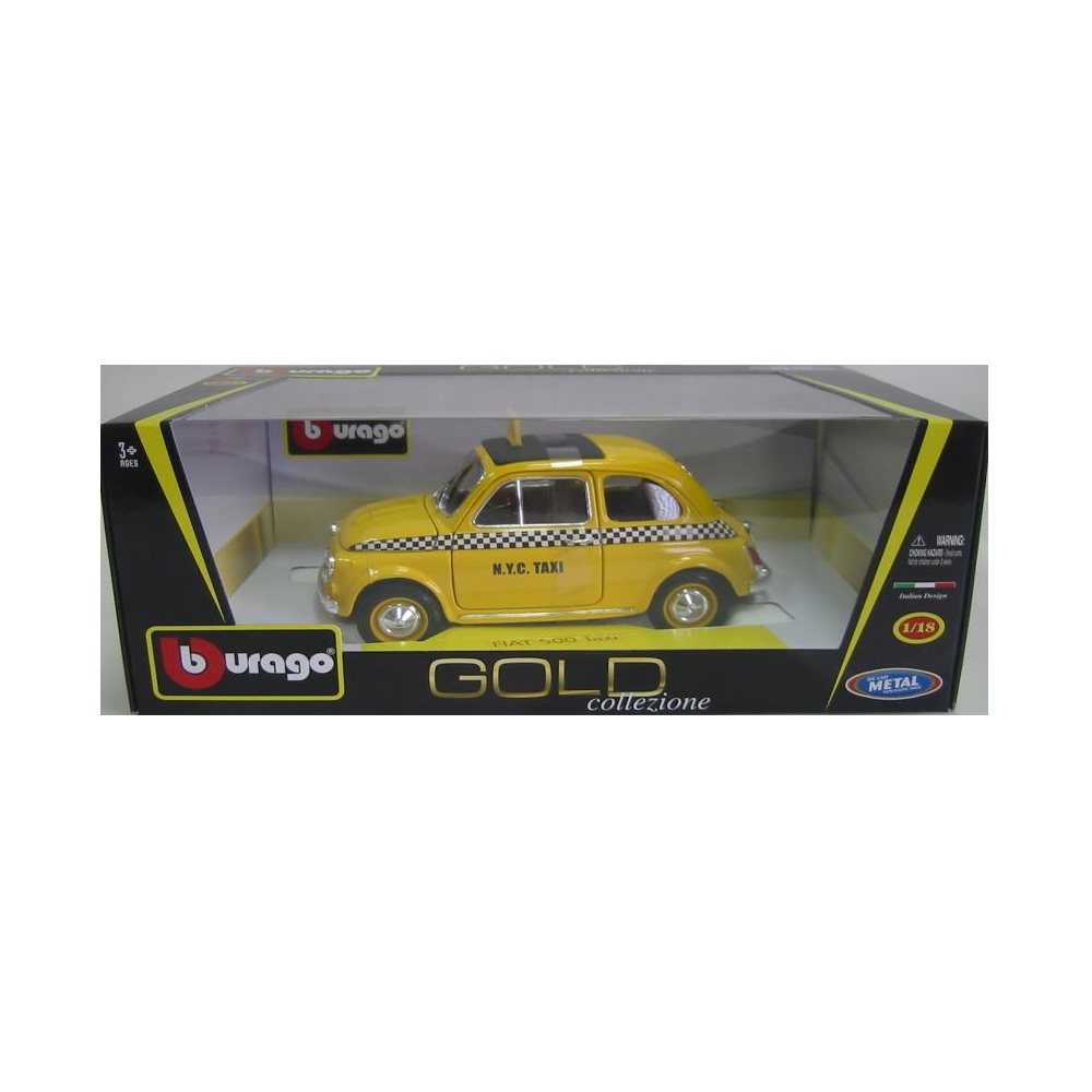 AUTO 1:18 FIAT 500 TAXI amar 18-12066 Bburago – Adhek Perú