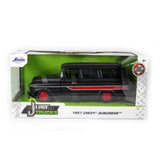 Auto Chevy Suburban 1957 Negro Escala 1:24 Jada Toys JT-97686