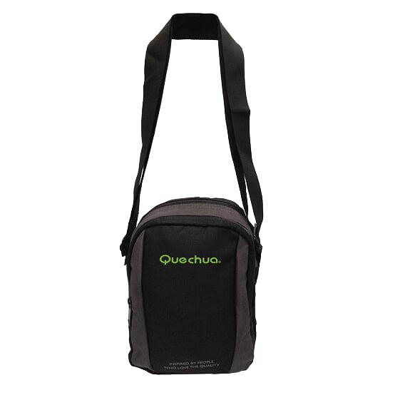 Bolso Quechua Q-1370A Negro con Plomo y Tirante Ajustable