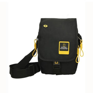 Bolso National Geographic Negro N03506.06 con Tapa y Correa Ajustable