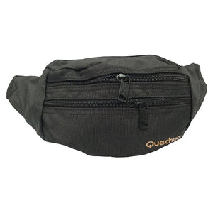 Canguro Quechua QC-14101 Negro con 4 Compartimientos y Hebilla Plástica