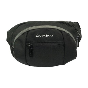 Canguro Quechua Q-5216A Negro con Tres Compartimientos y Hebilla Plástica