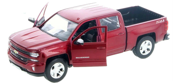 Auto  Chevy Silverado 1500 LT Z71 Crew Cab 2017 | Escala 1:24 | MotorMax | Código 79348