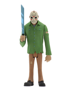  "Figura de Jason Voorhees con su machete detallada en una pose de exhibición."