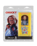 "Figura Chucky Good Guys de 7 pulgadas en empaque original de NECA".