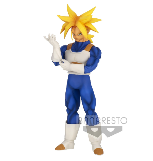 “Figura de Trunks Super Saiyan Solid Edge Works de frente – Bandai.”