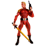 “Figura articulada Flash Gordon con espada y bláster de NECA.”