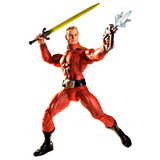 “Figura Flash Gordon con accesorios incluidos: bláster y espada.”