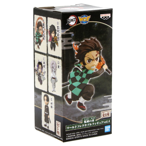 “Figura WCF Tanjiro Kamado de Demon Slayer con caja BANDAI.”