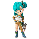 “Figura chibi de Bulma con arma y traje de exploradora.”