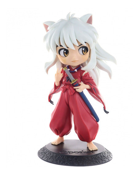 “Figura Q Posket Inuyasha con base negra para exhibición.”